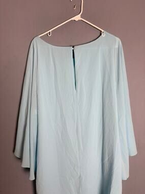 Kensie Womens Light Blue Bell Sleeve Shift Dress Size 12